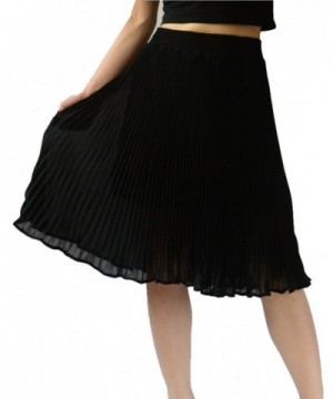 YSJ Womens Chiffon Pleated Vintage