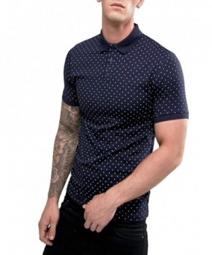 COOFANDY Polka Sleeve Cotton Casual