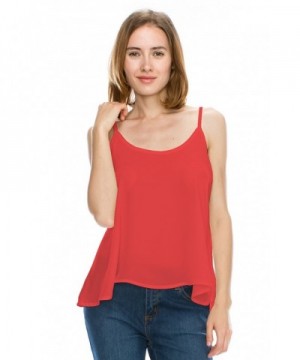 Womens Sleeveless Chiffon Blouse Top Dark