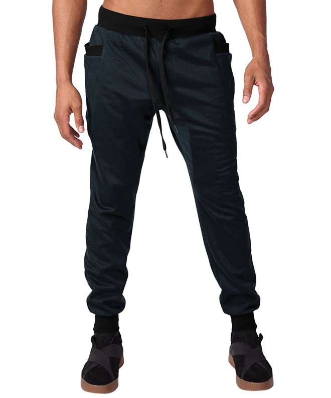 HEMOON Elastic Drawstring Sweatpants Trousers