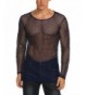 Coofandy Fishnet See through Sleeves Shirt