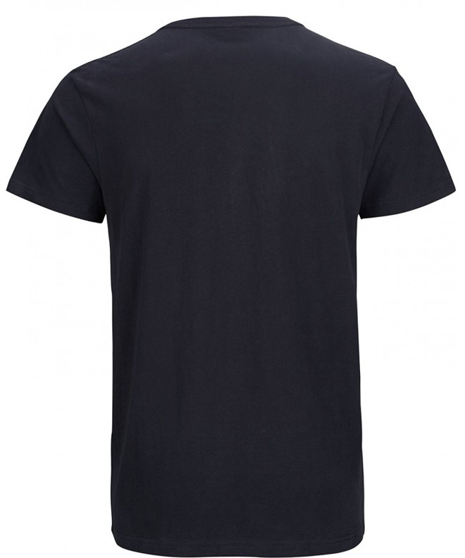 Men's Solid Cotton Thick T-Shirts - Black - CJ17Z73ED3H
