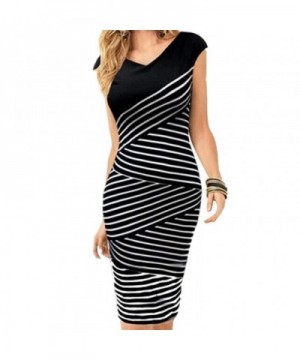 Striped Bodycon Cocktail Clubwear Stripes