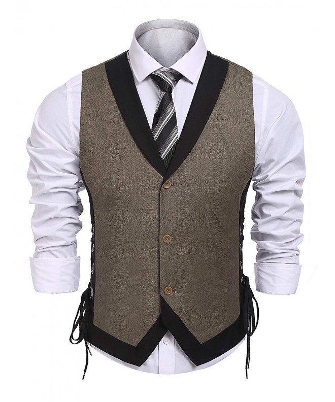 Coofandy Vintage Business Button Waistcoat