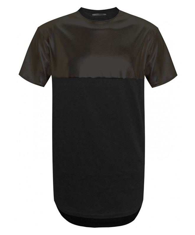 Swag Point Leather Longline T Shirts