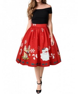 WLLW Vintage Christmas Pleated Flared