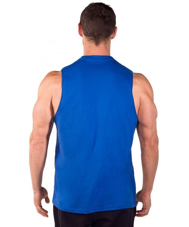 Cut Sleeve Muscle Tee for Men - Made in the USA - Royal - C612HWW2SAJ