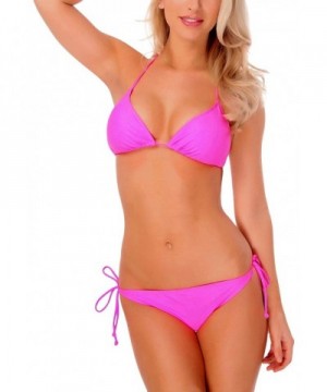 ToBeInStyle Womens Solid Triangle Bikini