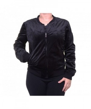 Sanctuary Womens Velvet Ribbed Bomber