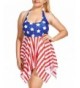 ZDUND Plus Size Boyshort American Swimsuit