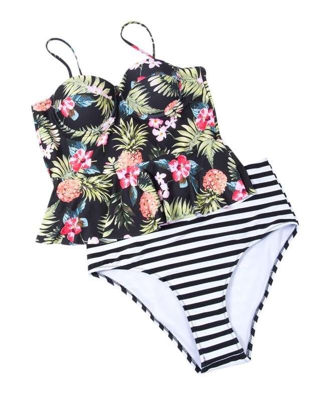 Choies Swimsuit polychrome Floral Tropical