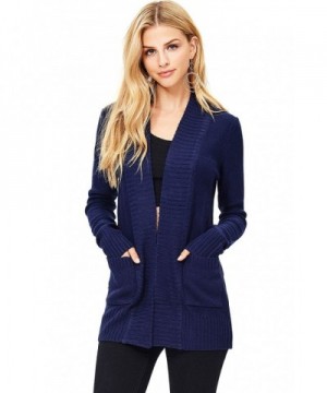 Ambiance Womens Casual Slip Cardigan