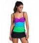 EnlaChic Colorblock Tankini Swimwear Swimsuit