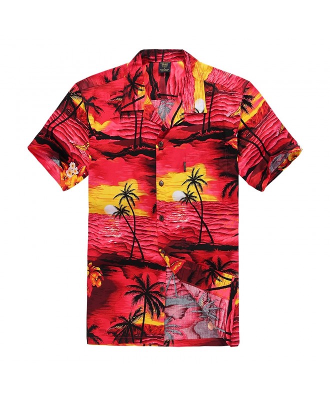 Palm Wave Hawaiian Shirt Sunset