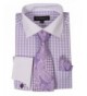 Fortino Gingham Pattern Cufflinks AH6155 Lavender 16 16