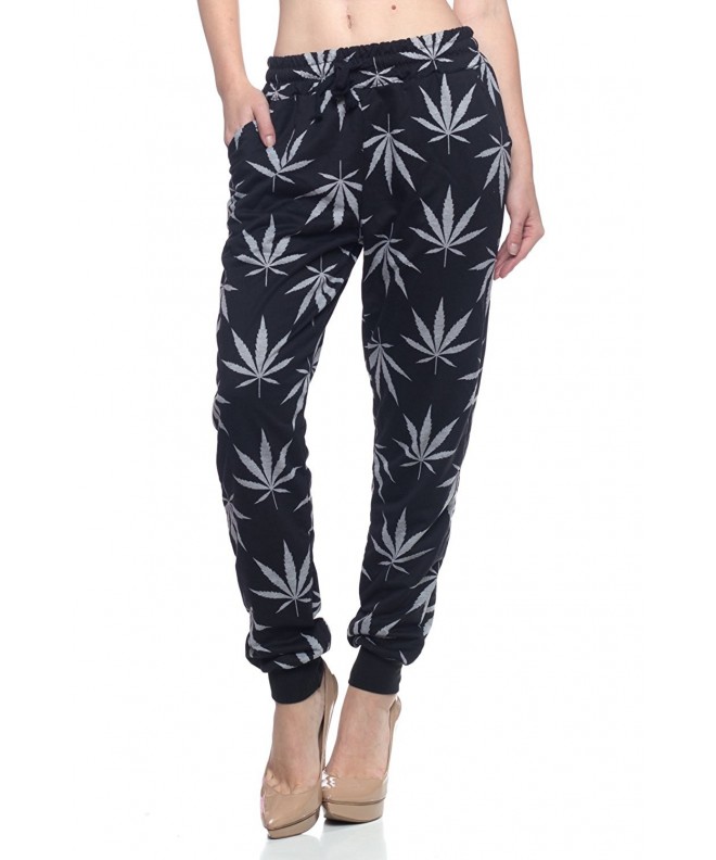 Calilogo Womens Marijuana Jogging X Large