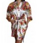 Womens Floral Kimono Bridesmaid Pockets