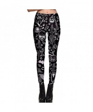 Slocyclub Halloween Skeleton Length Leggings