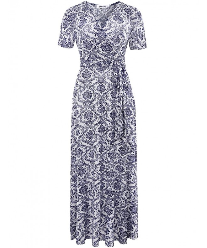 Aphratti Womens Bohemian Short Sleeve