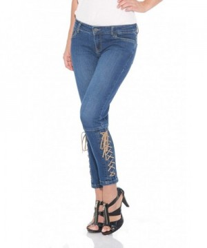 Suko Jeans Women Cropped Lace Up