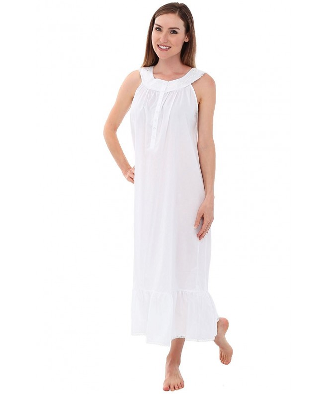 Alexander Del Rossa Nightgown A0562WHTMD