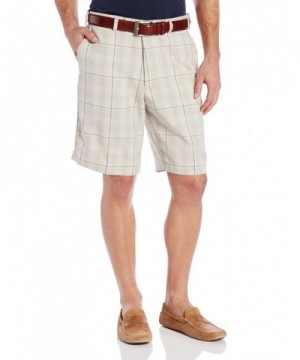 Haggar Plaid Plain Front Short