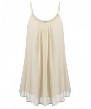 Womens Vintage Pleated Camisole Apricot