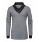 Mens Cotton V Neck Button Sleeve