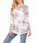 Moafvor Womens Sleeve Floral T Shirts