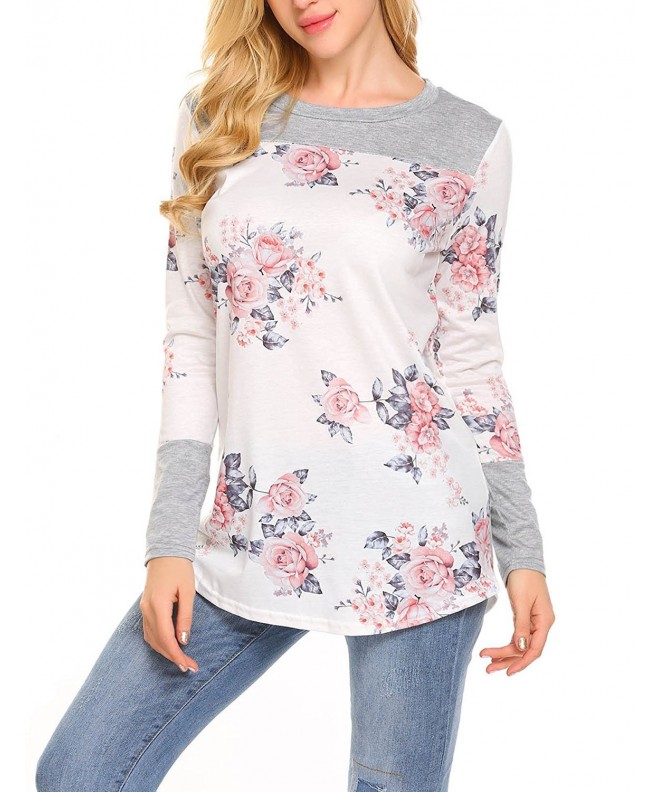 Moafvor Womens Sleeve Floral T Shirts