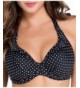 Freya Halter Bikini Black White