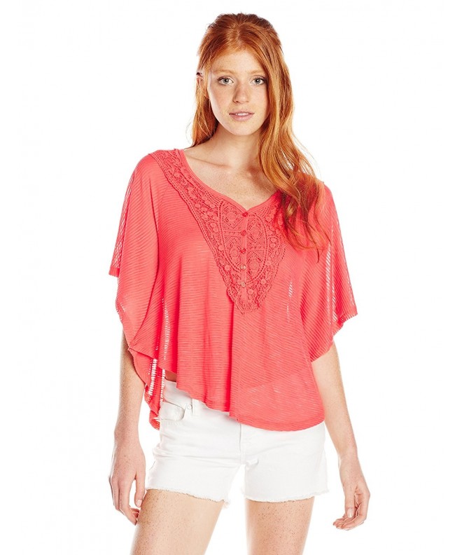 Spoiled Juniors Circle Embroidery Coral