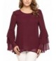 ELESOL Casual Chiffon Layered Blouse