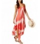Tie Dye Handkerchief Dress Cover Up Coral
