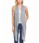 Jeere Womens Sleeveless Asymetric Cardigan