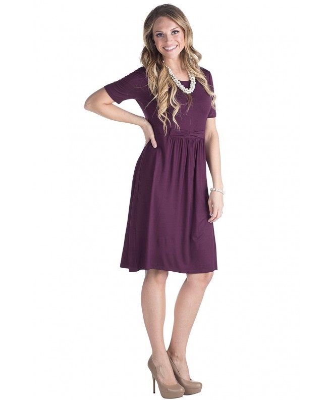 Erin Modest Dress Deep Purple