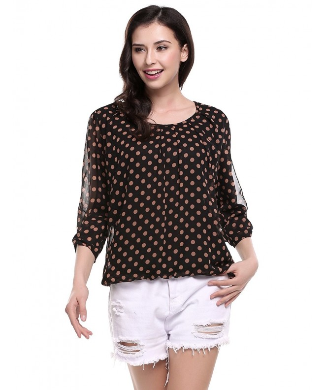 Beyove Casual Cuffed Sleeve Chiffon