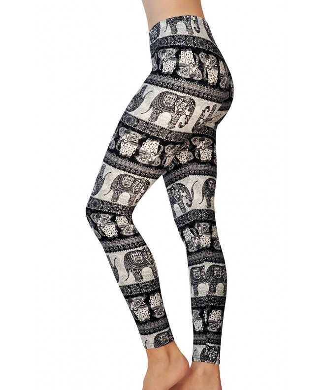 Comfy Yoga Leggings Prints Elephant