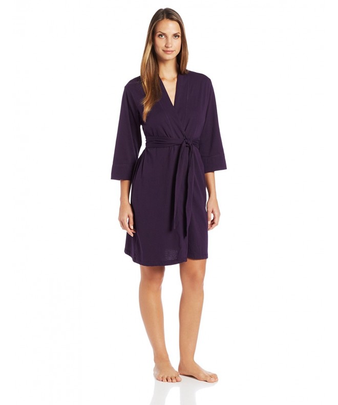 Jockey Womens Robe Eggplant Large