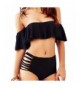 Womens Shoulder Swimsuits Waisted Bikini