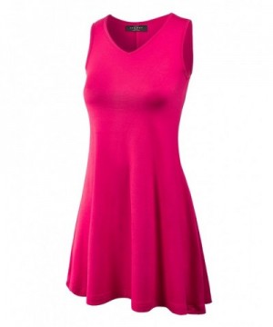 WT827 Womens Sleeveless Dress Coral