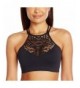 Mae Womens Hi Neck Bralette Cutouts