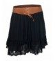 eVogues Womens Chiffon Skirt Black