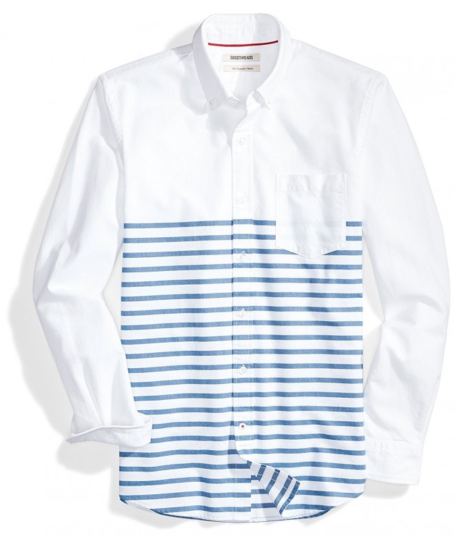 Goodthreads Slim Fit Long Sleeve Placed Stripe Stripes