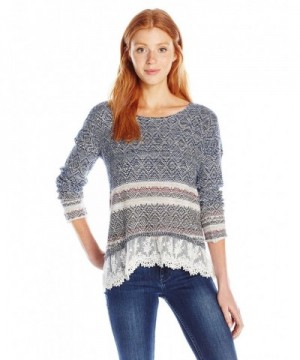 Jolt Womens Sleeve Sweater Striped