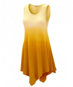 WT1053 Womens Round Sleeveless YELLOW