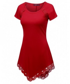 Doublju Asymmetrical Tunic Dress SCARLET