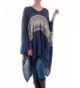 NOVICA Cotton Blend Striped Poncho