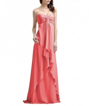 Hanxue Womens Ruffles Strapless Formal