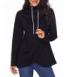 HOTAPEI Asymmetric Pullover Drawstring Sweatshirt